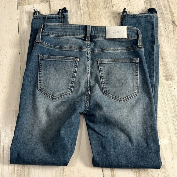Pistola Distressed Raw Hem Jeans Size 24 - Picture 4 of 13